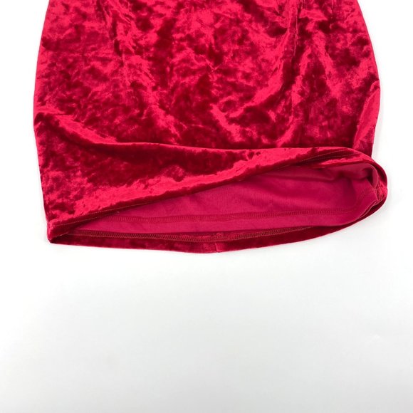 Womens Super down Red Velvet Skirt - Picture 6 of 6